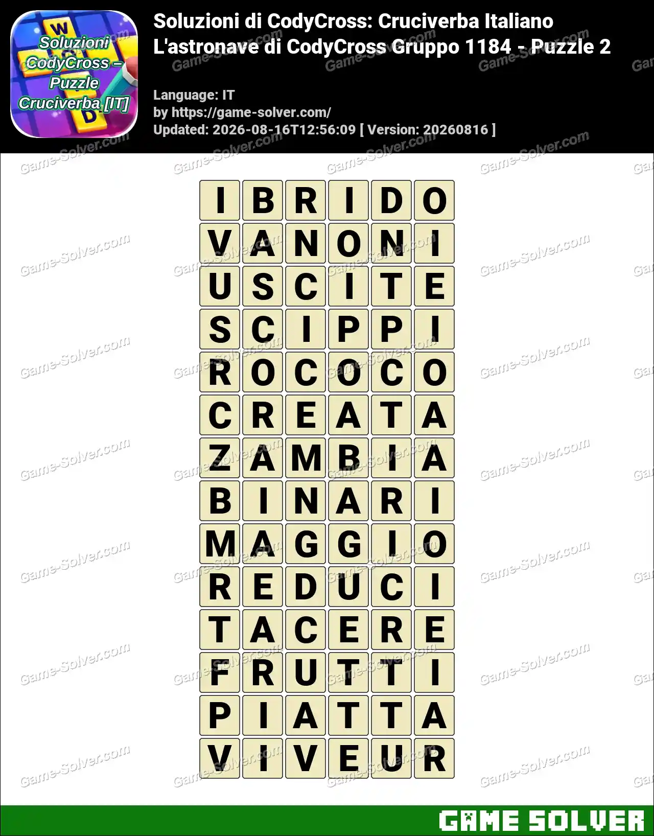 Soluzioni di CodyCross: Cruciverba Italiano L’astronave di CodyCross Gruppo 1184 – Puzzle 2